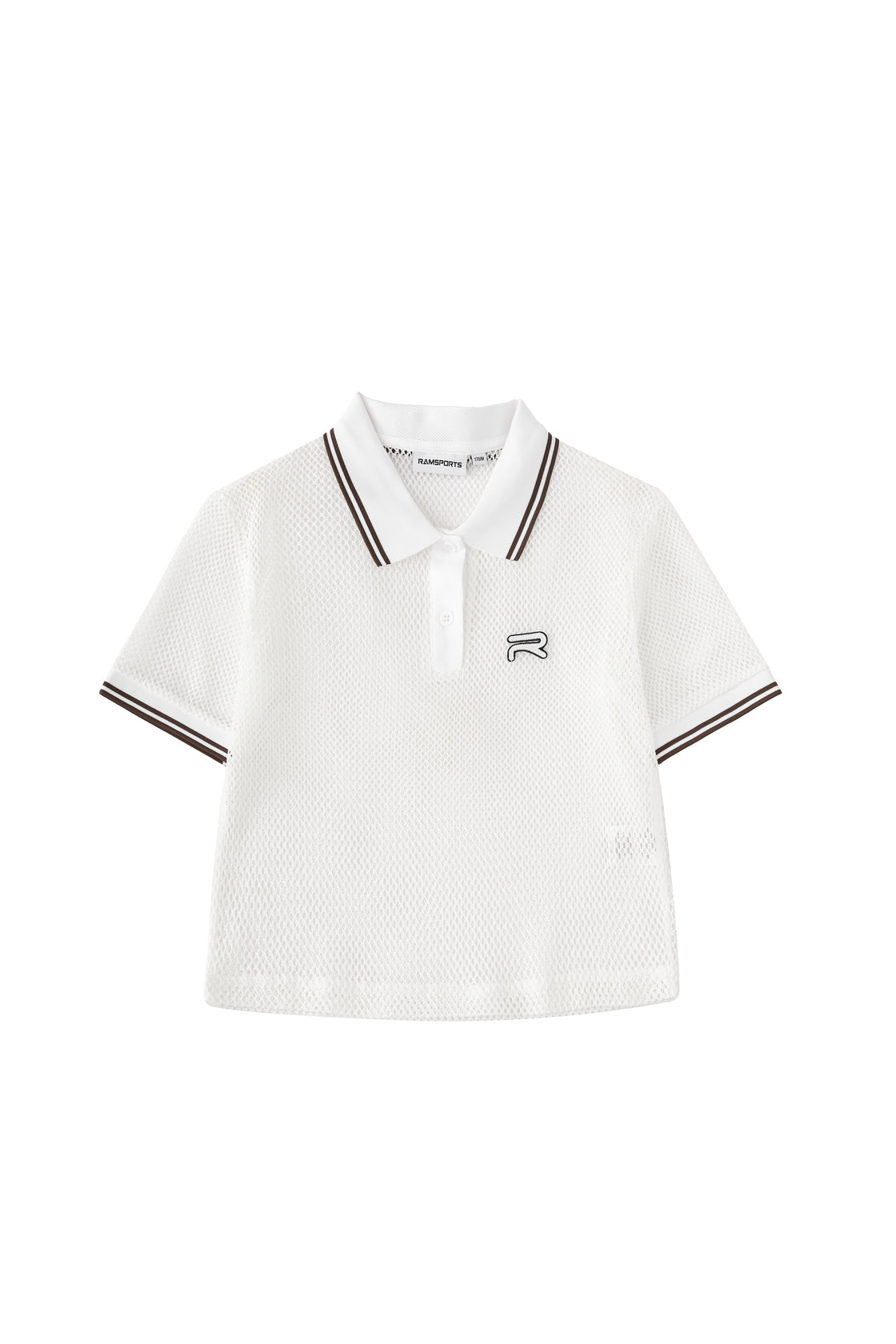 white Ramsports Tipped Club Polo on a white background