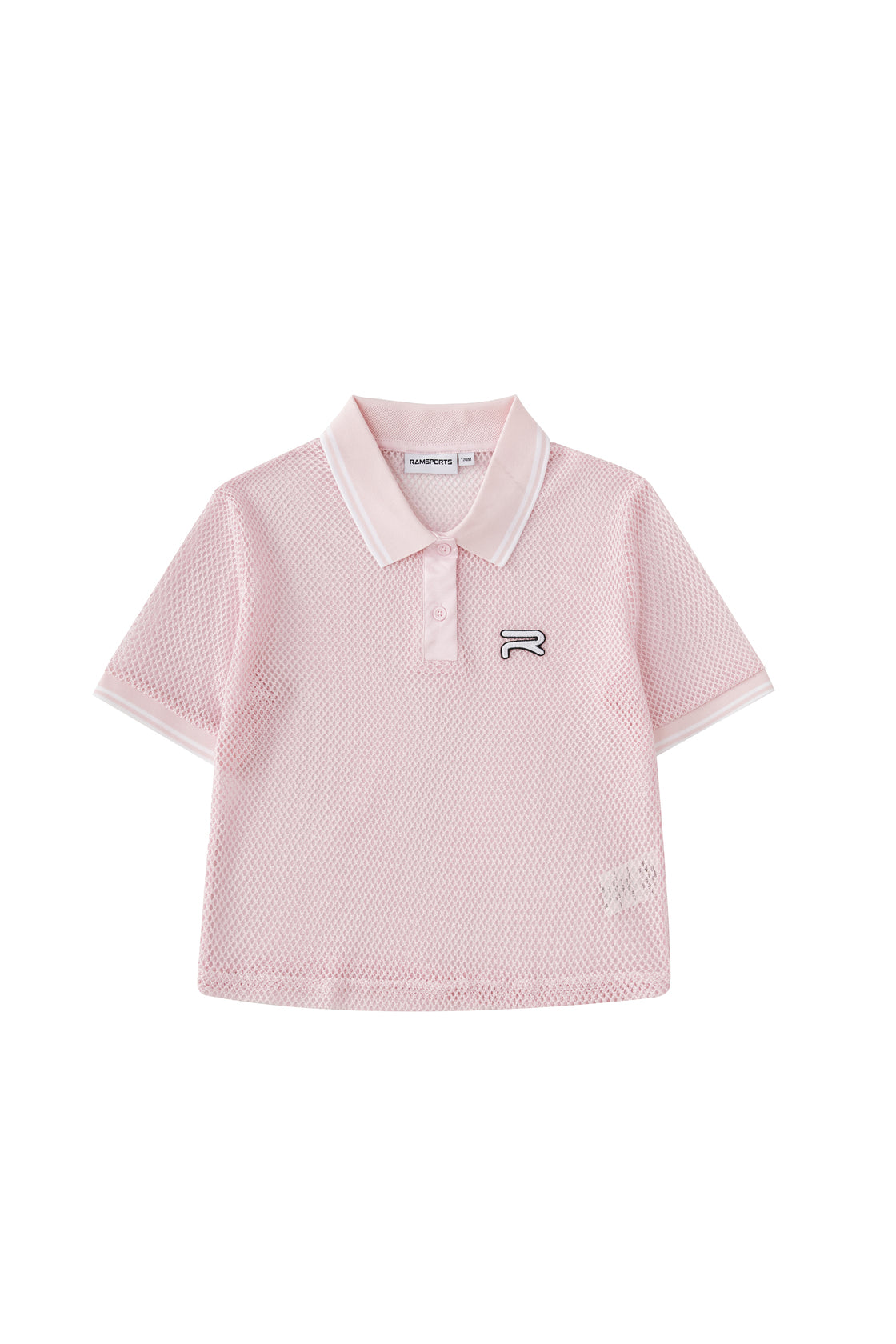 pink Ramsports Tipped Club Polo on a white background