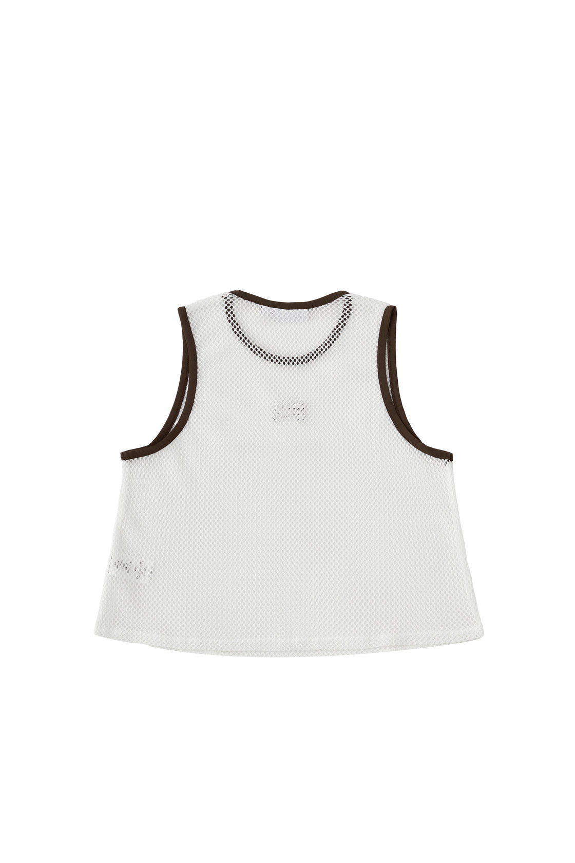 Back view of Ramsports Court Flow Scoop Tank in white