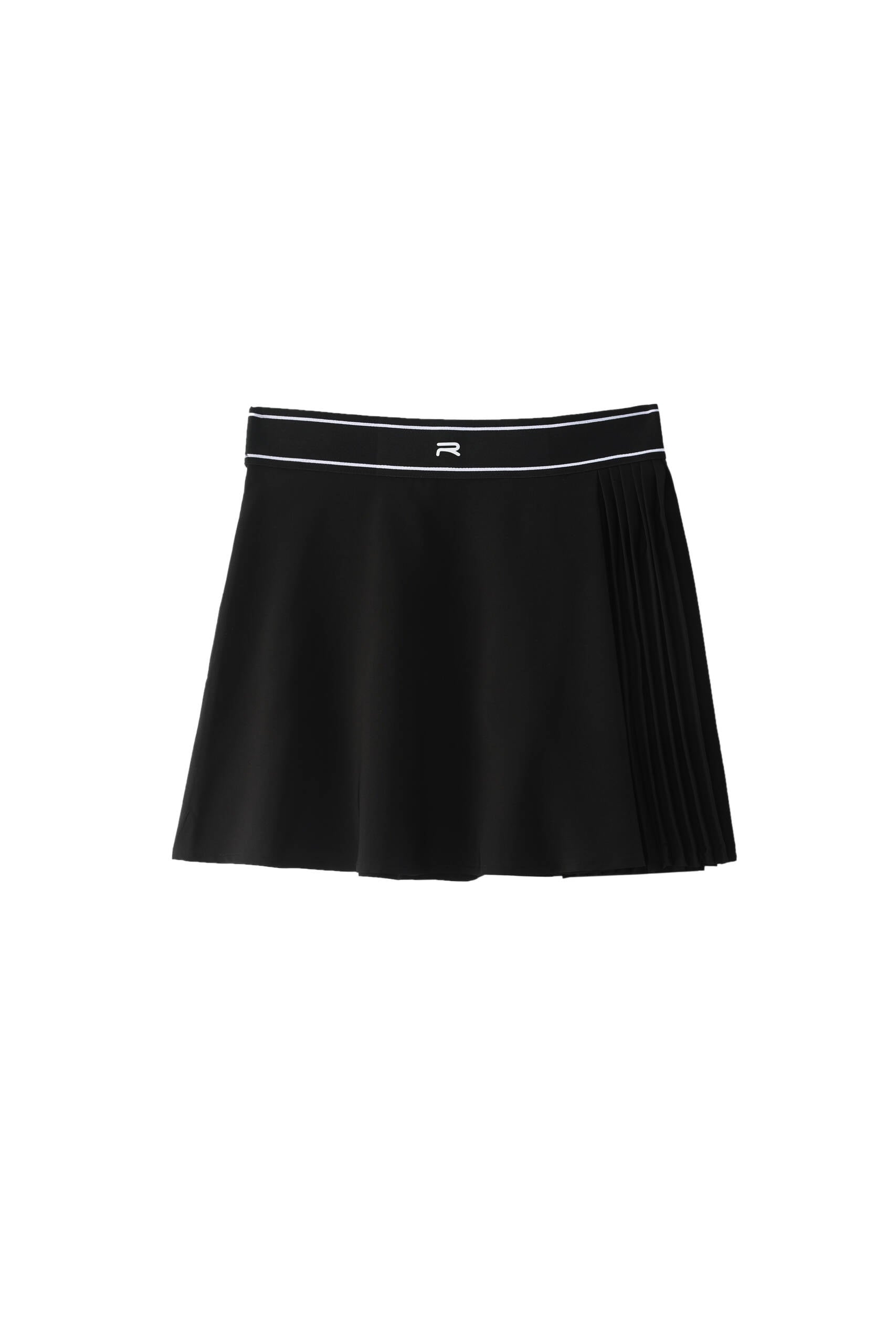 Black Ramsports Air Flow Pleated Skort in white background