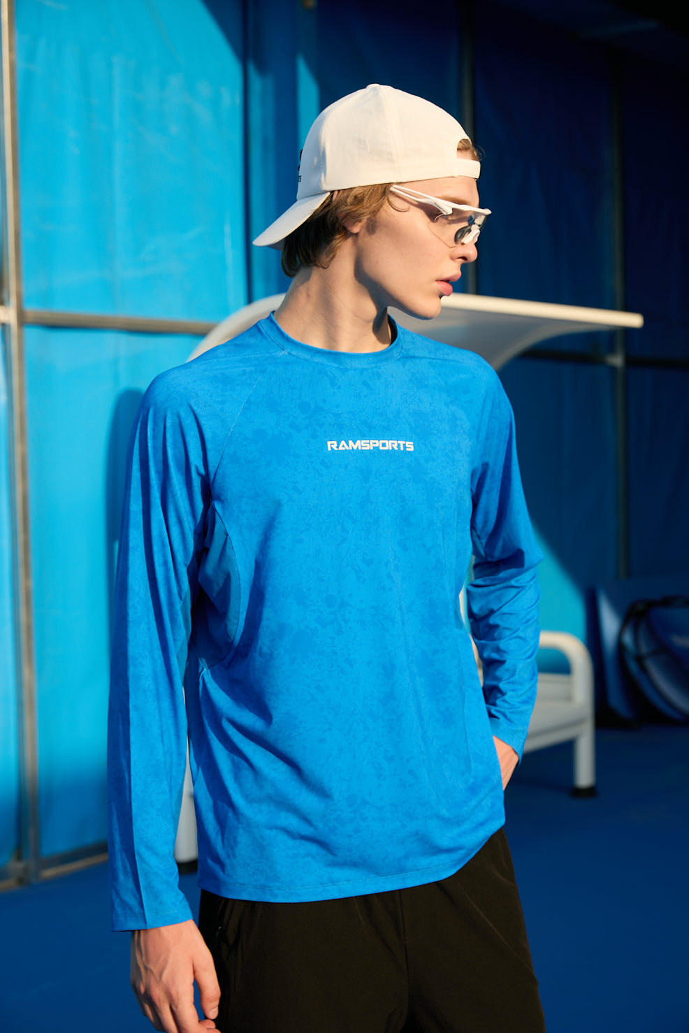 Cool Dry Marble Print Long Sleve Tee