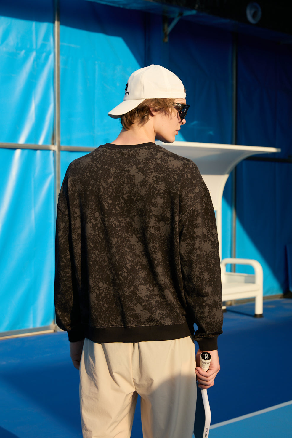 EcoSoft Marble Print Sweatshirt