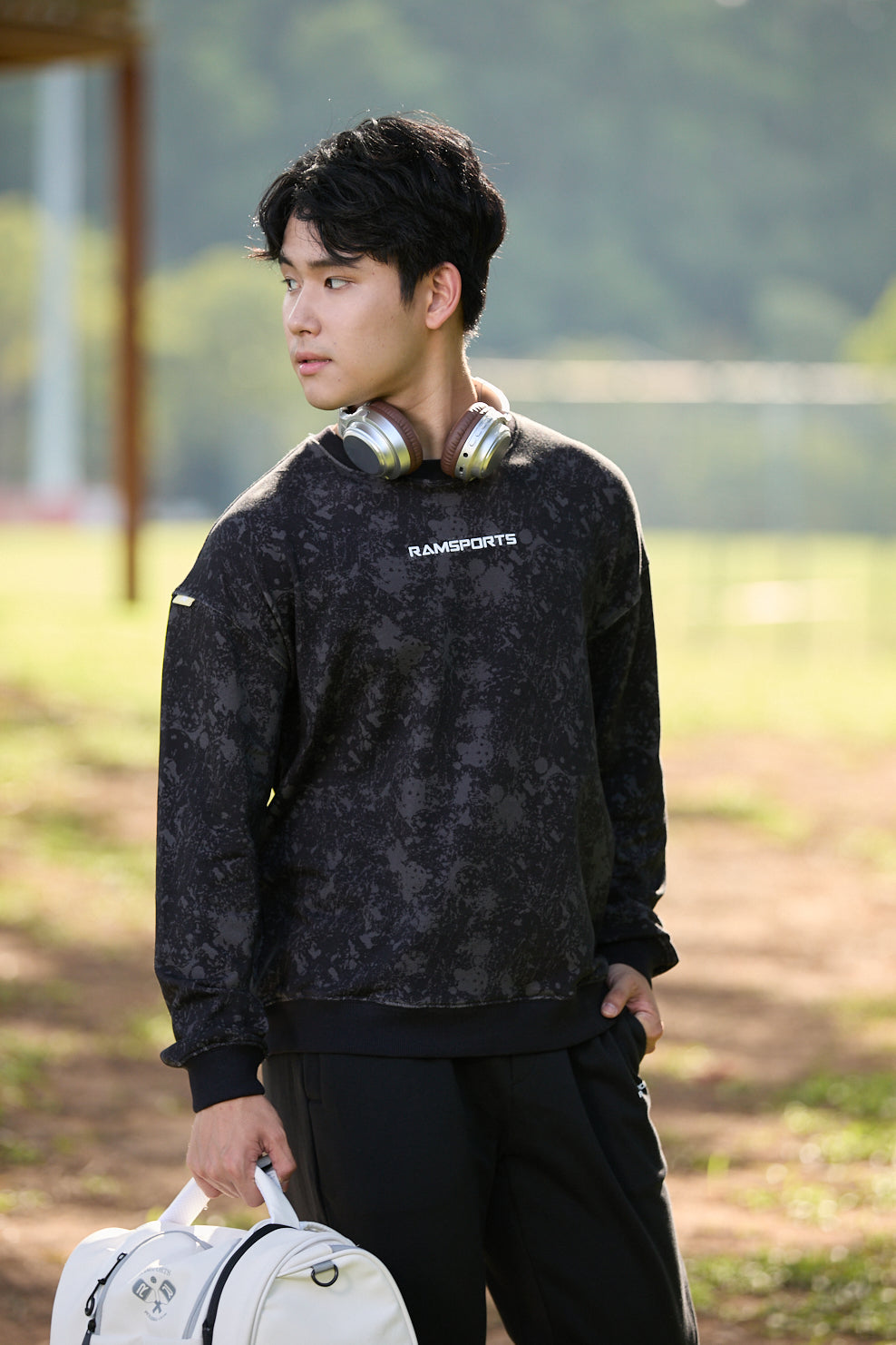 EcoSoft Marble Print Sweatshirt