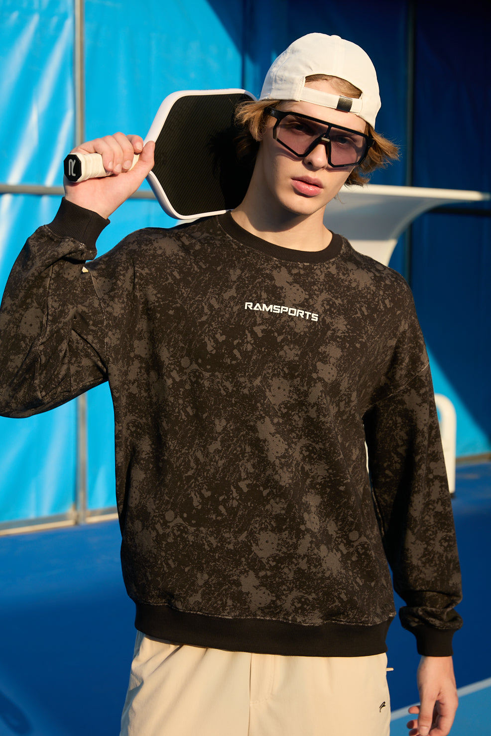 EcoSoft Marble Print Sweatshirt