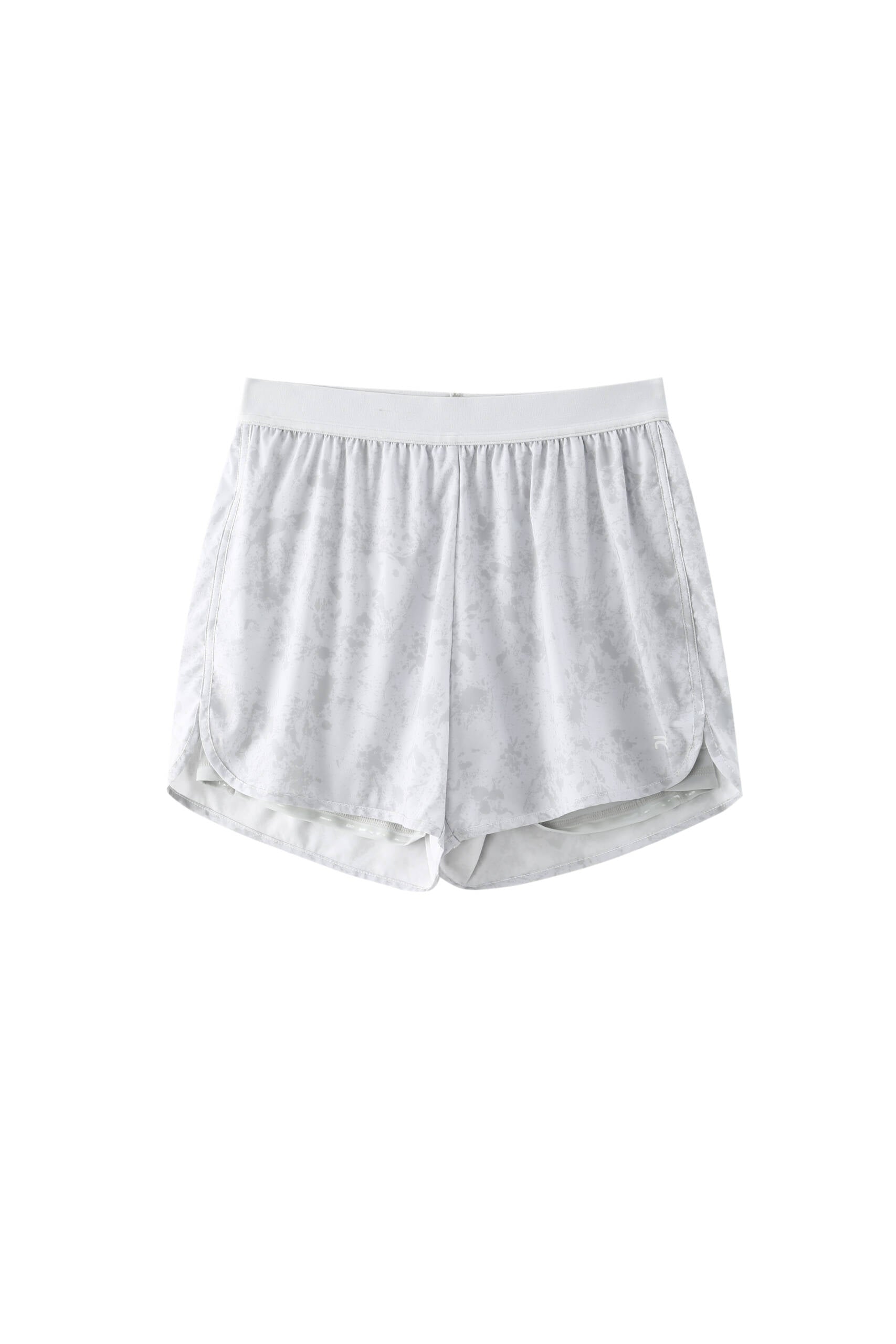 Ramsports FlexTek Marble Print Short in Gray with white background