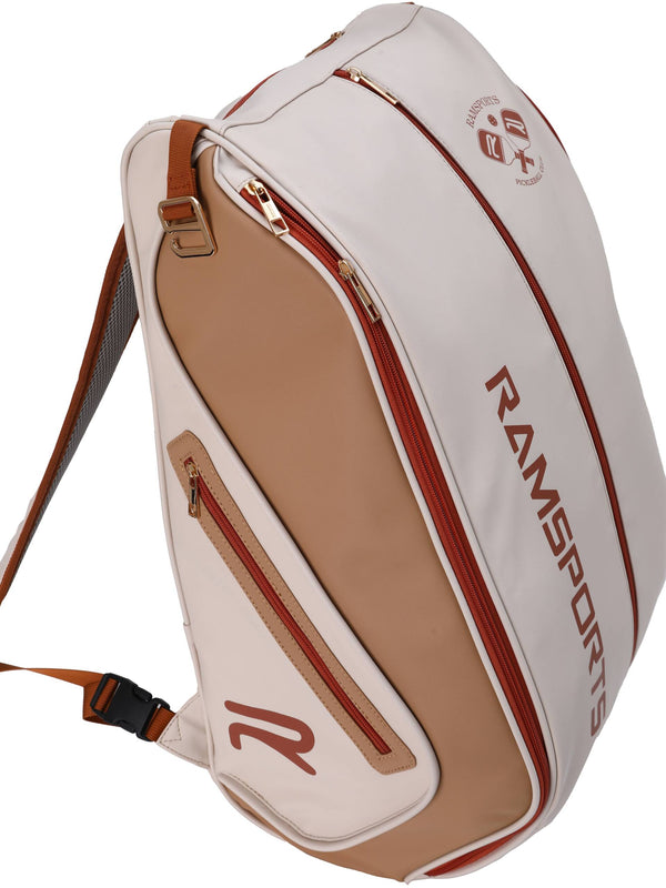 Side view of the Ramsports Heritage DuoTone Backpack displayed against a white background