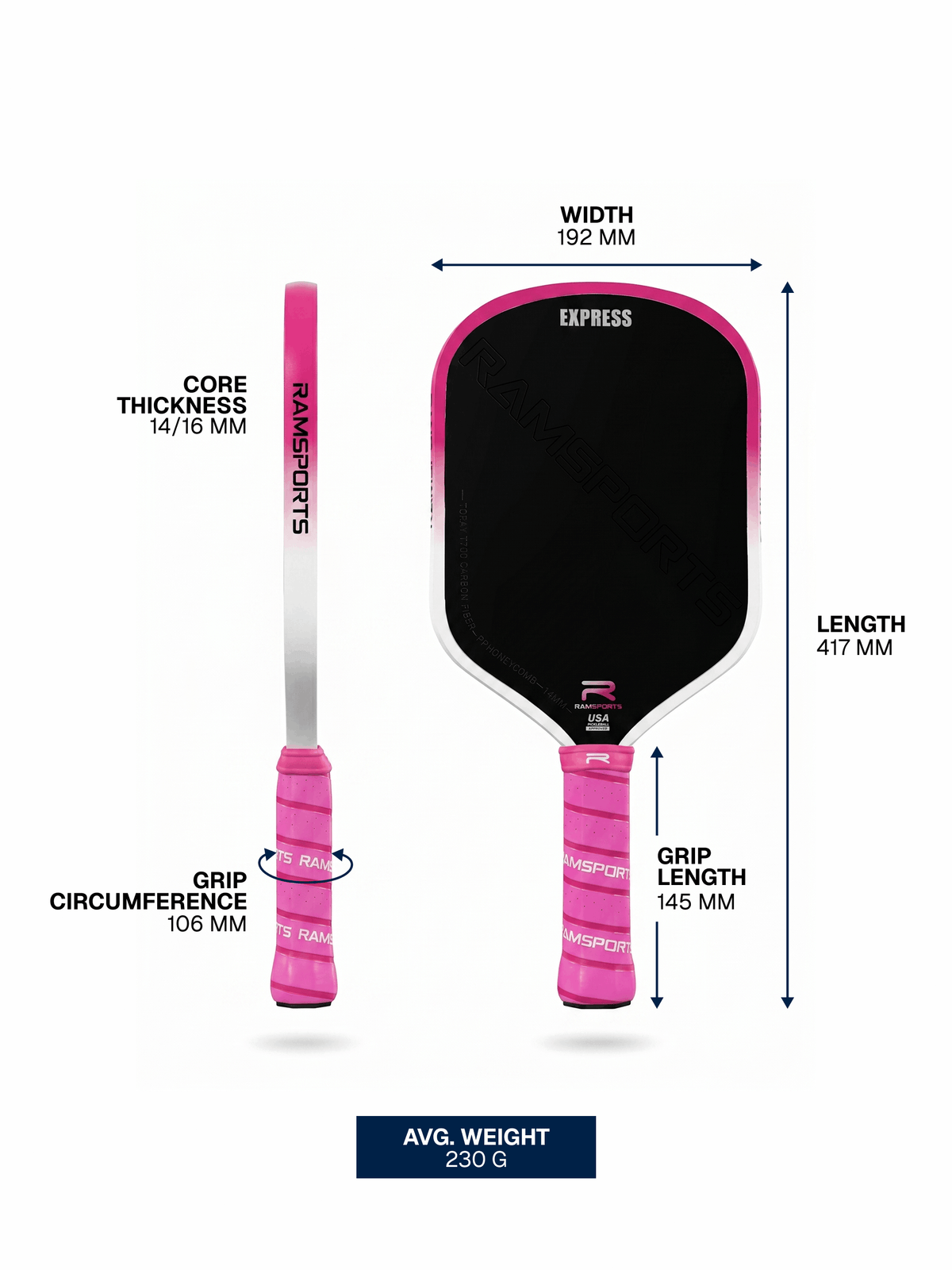 pink★リクエストセット Pink Express - Pickleball Paddle | Ramsports