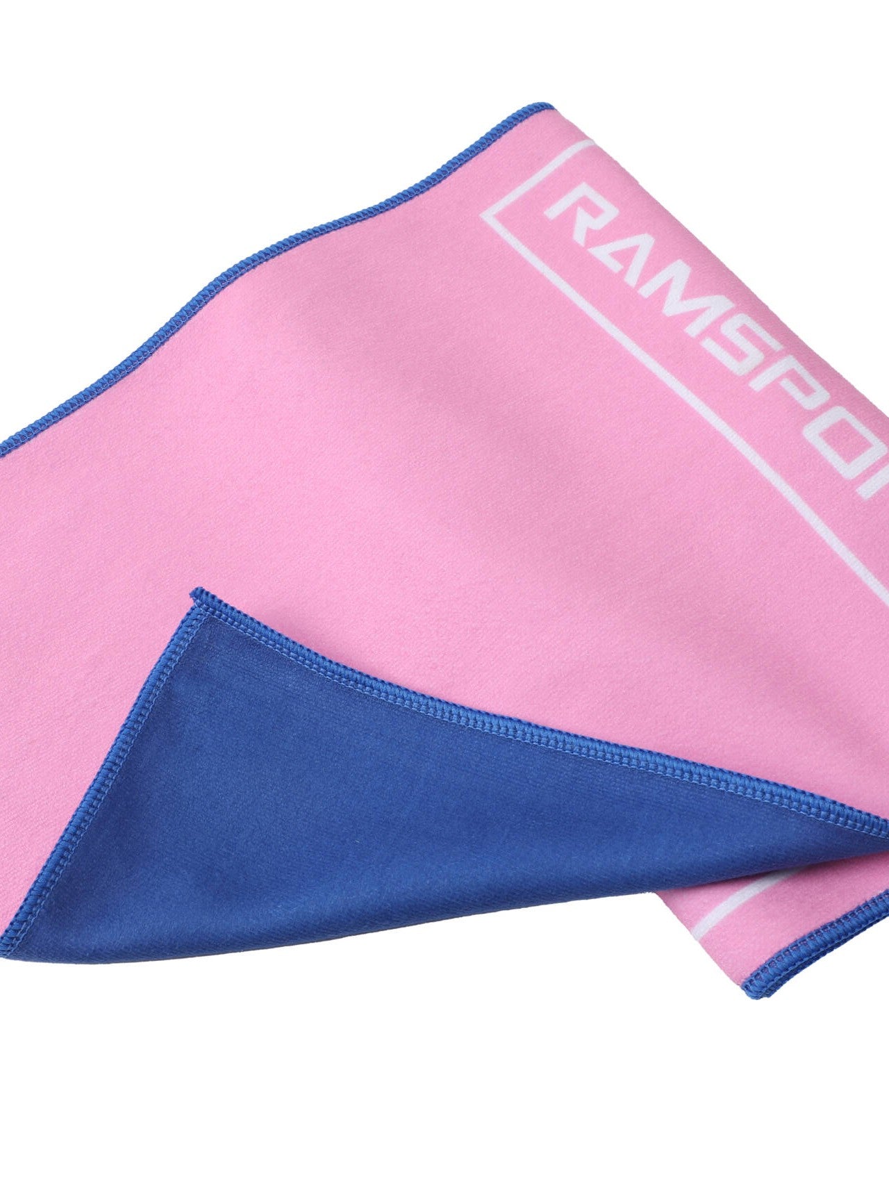 Pink Ramsports Pickleball Towel in white background