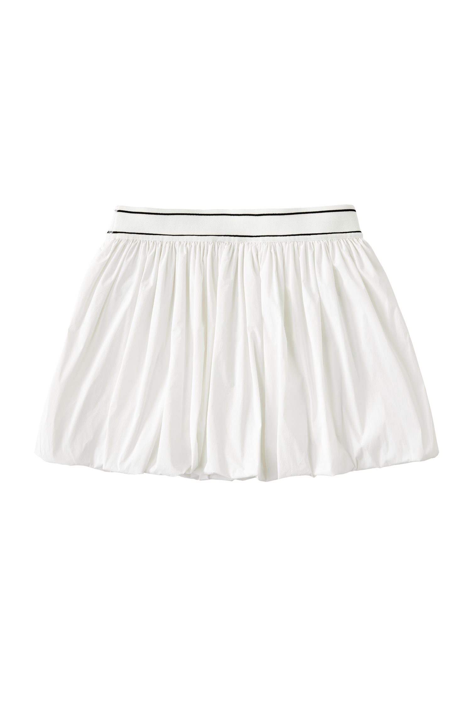 back view of the Ramsports Court Flow Bubble Skirt in white