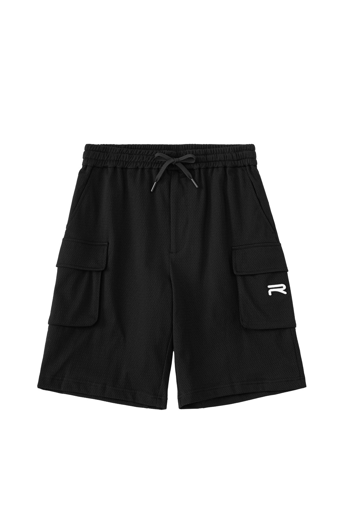 Ramsports Court Cargo Utility Short in black with a white background