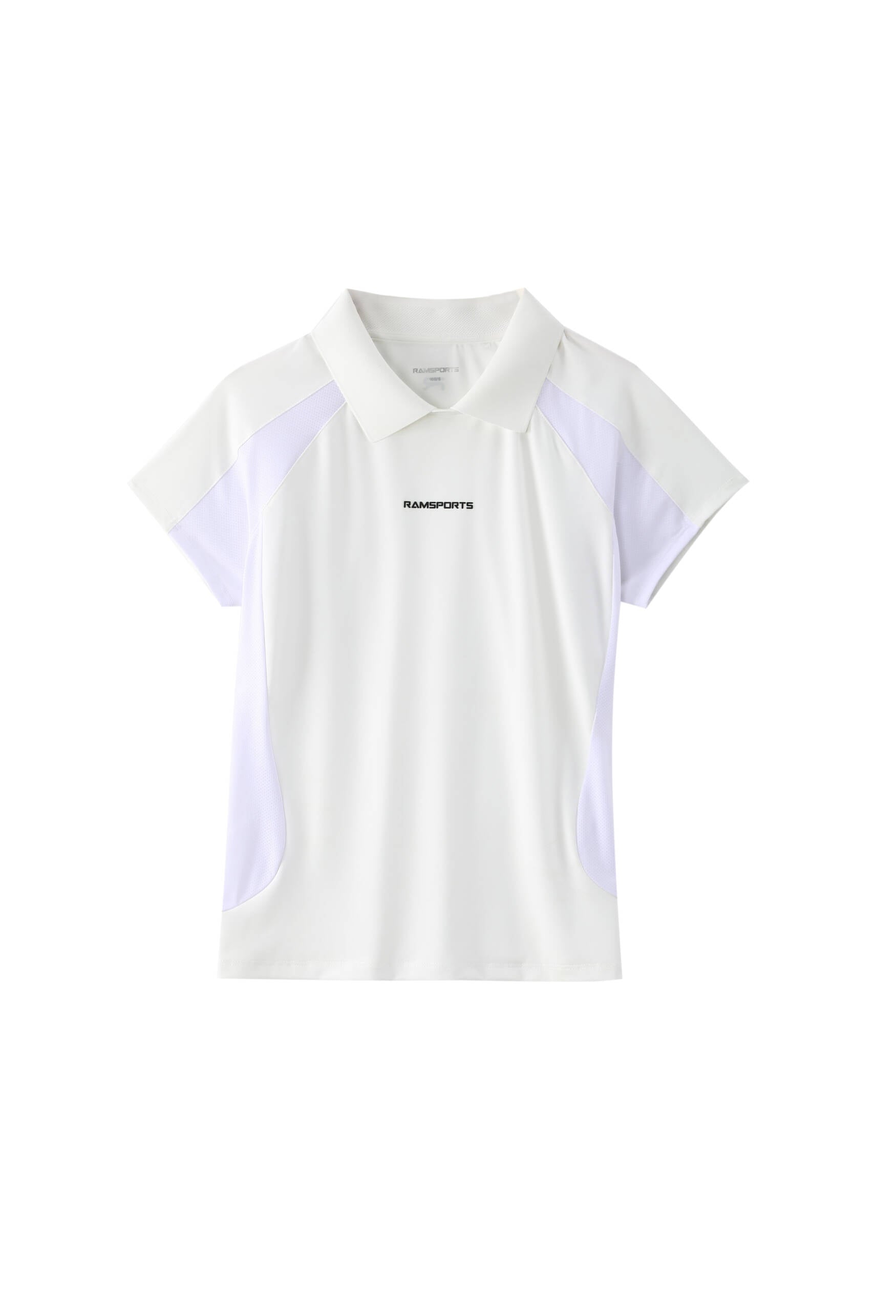 White Ramsports AirFlow Mesh Polo displayed against a white background