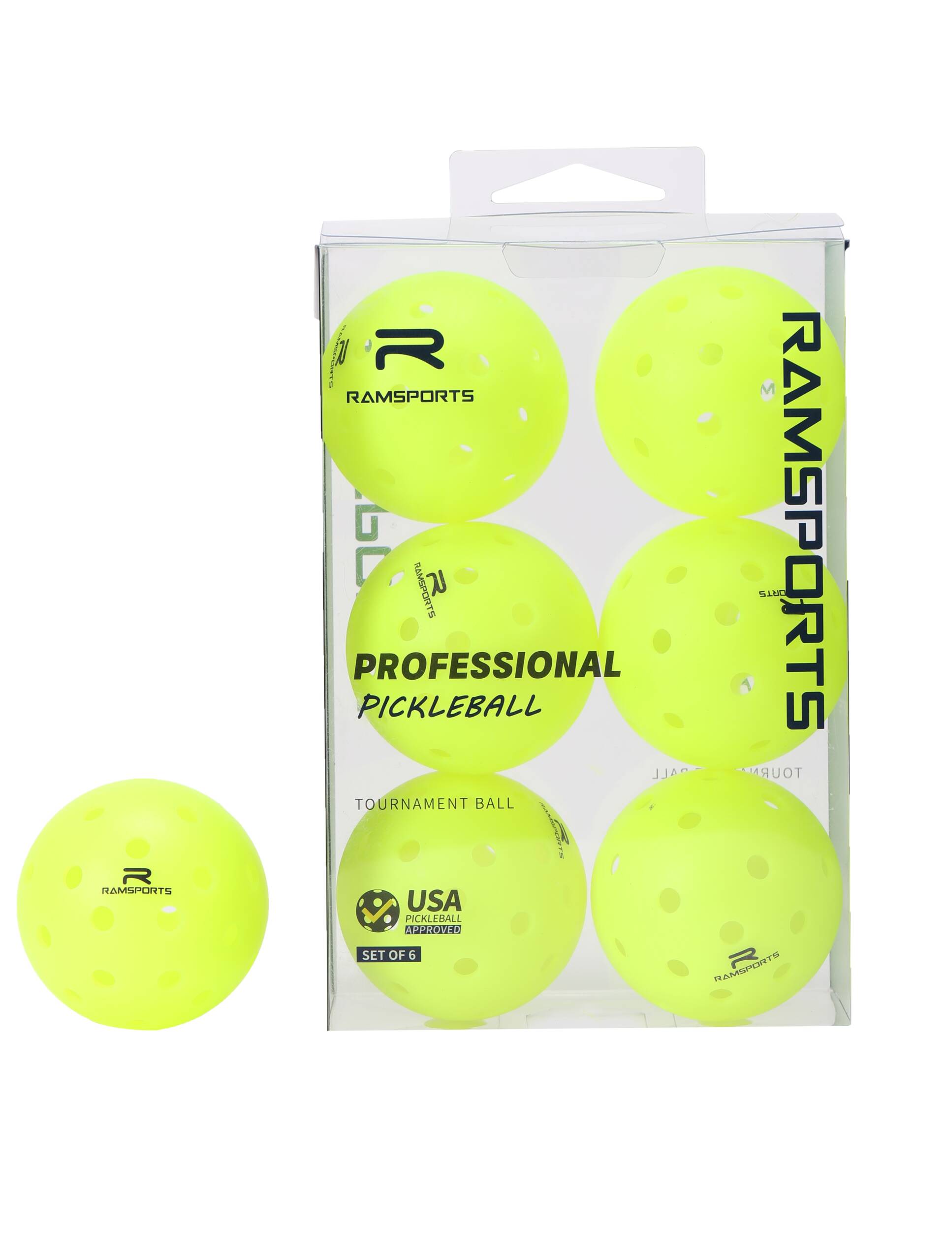 アミカルボール　グリーン　セット Pickleball Balls Set of 6 | Ramsports