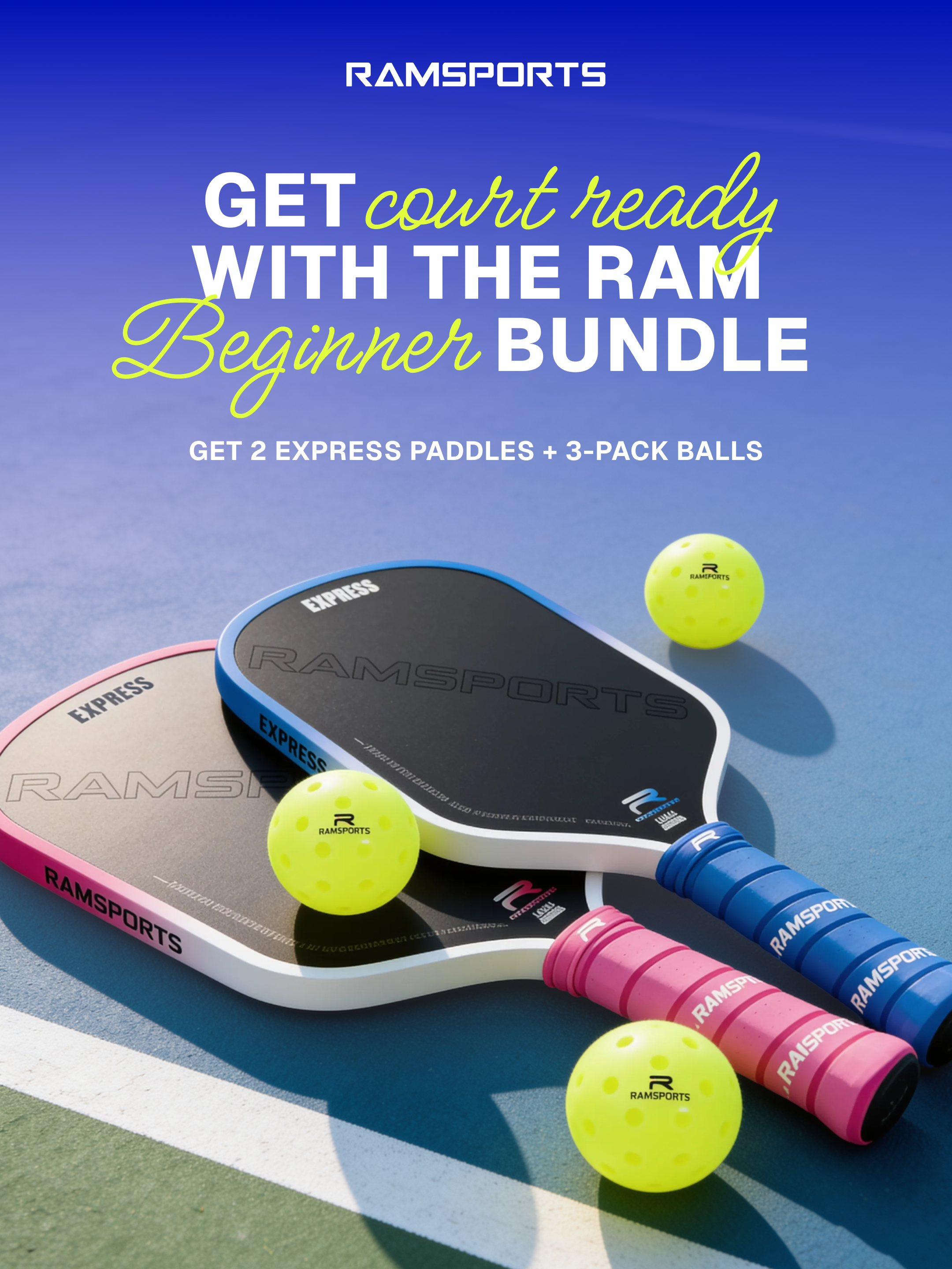 Express Beginner Bundle | 2-Paddle Set with 3-Pack Balls – Ramsports