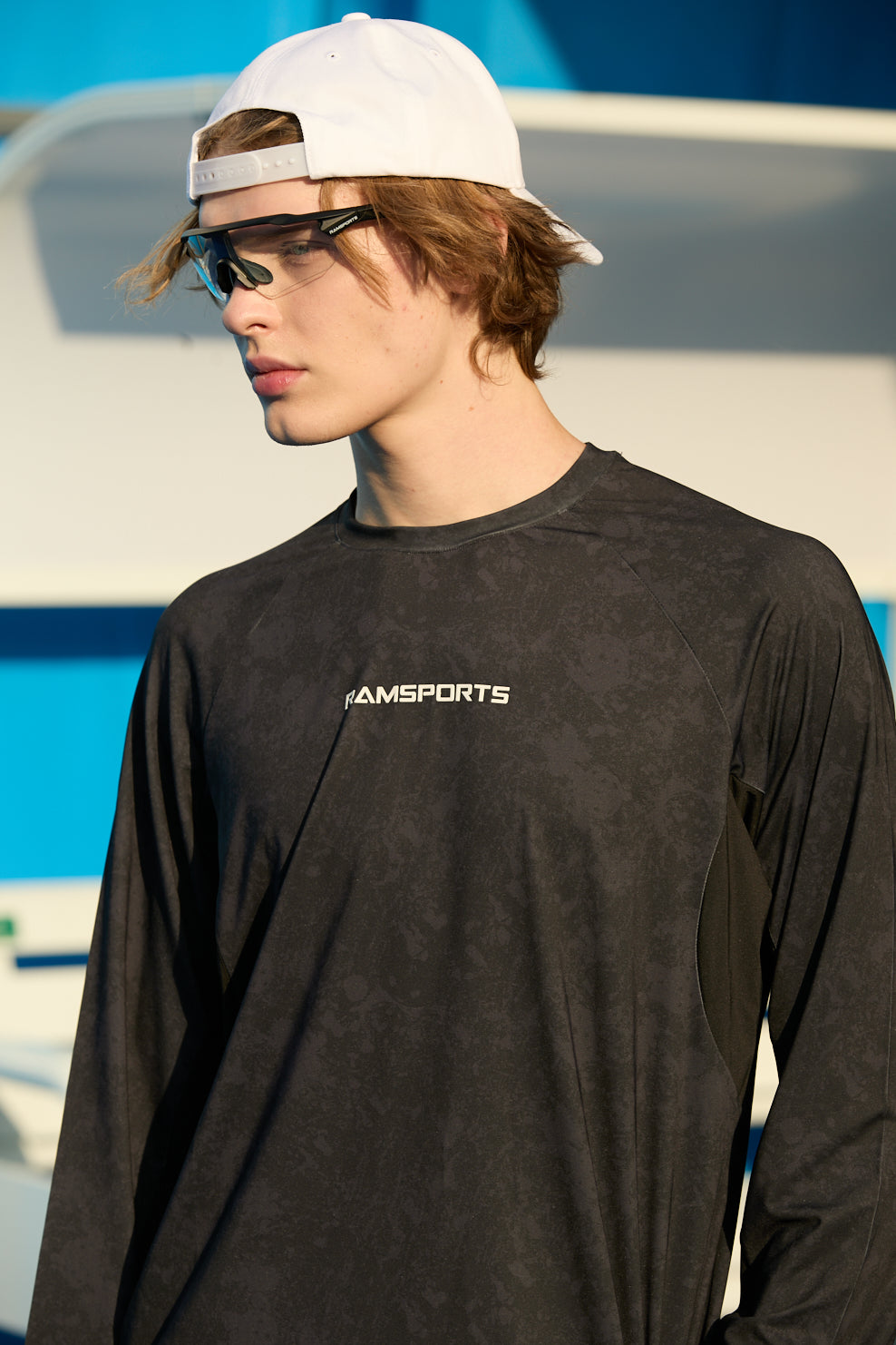 Cool Dry Marble Print Long Sleve Tee
