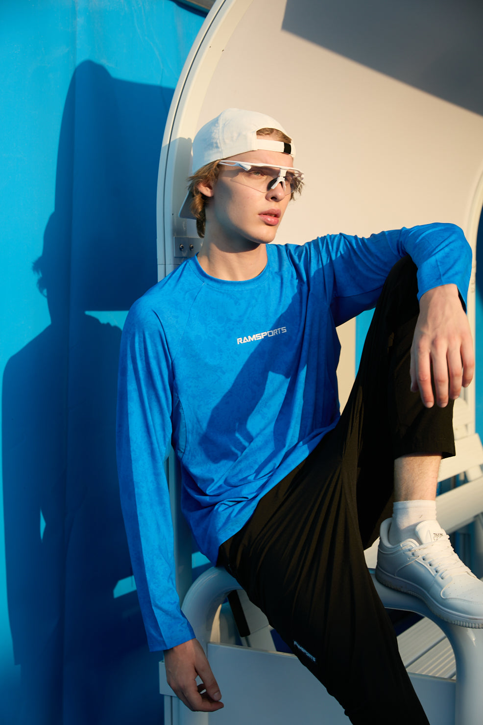 Cool Dry Marble Print Long Sleve Tee