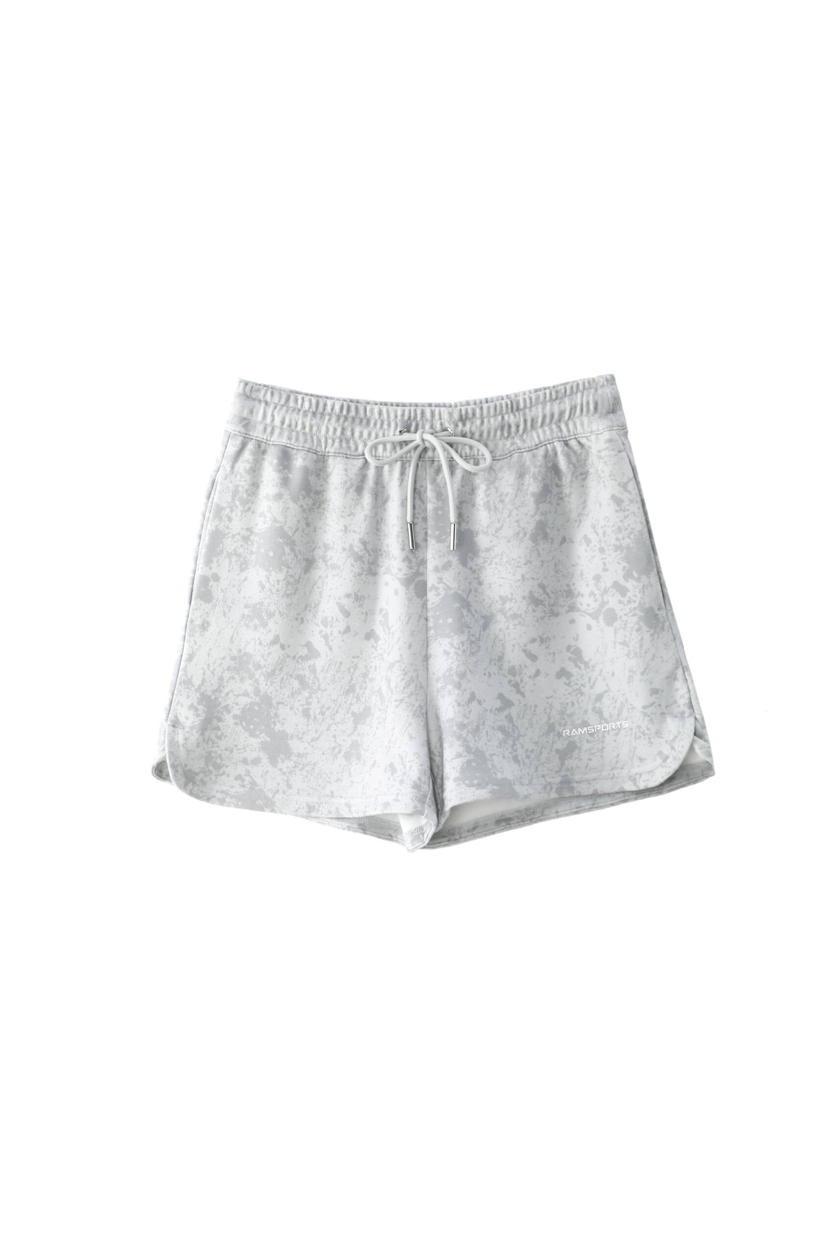 EcoSoft Marble Print Short in gray with white background