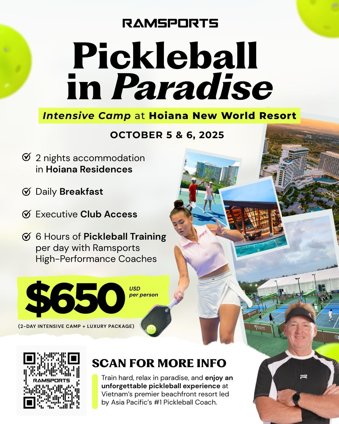 Pickleball in Paradise — Intensive Camp + Luxury Package