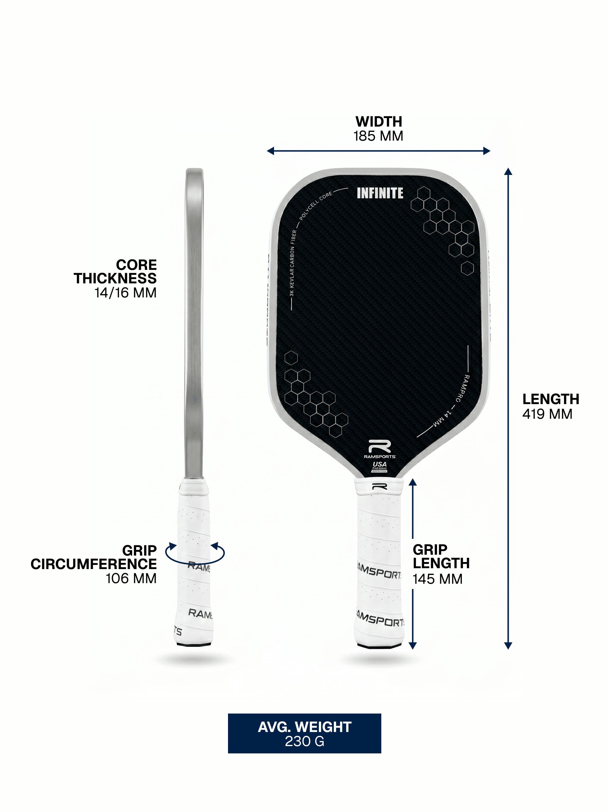 Infinite Pro - Pickleball Paddle | Ramsports